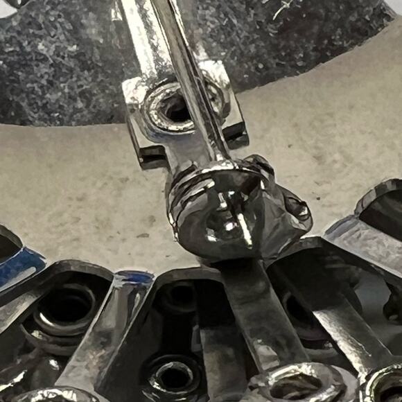 Vintage 50s Clear Rhinestone Sparkling Starburst Brooch Prong Set - Picture 7 of 8